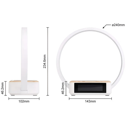 Wireless Charging Desk Lamp with Alarm Clock