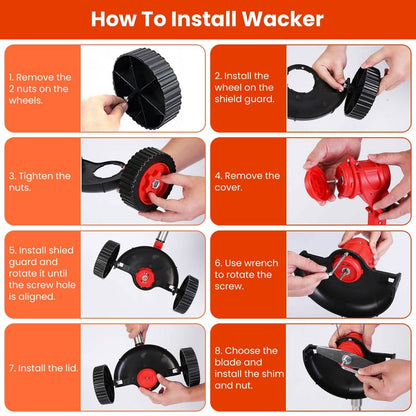 Compact Wireless Lawn Trimmer with Adjustable Blade Height