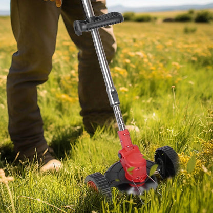 Compact Wireless Lawn Trimmer with Adjustable Blade Height