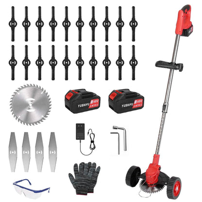 Compact Wireless Lawn Trimmer with Adjustable Blade Height