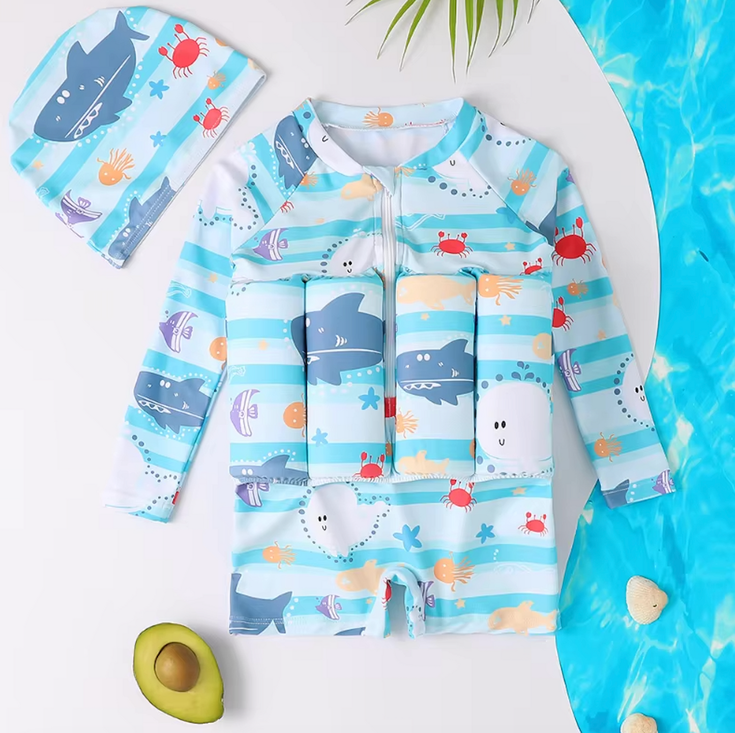 Waterproof 3-in-1 Swim Dress with UPF 50 Sunscreen