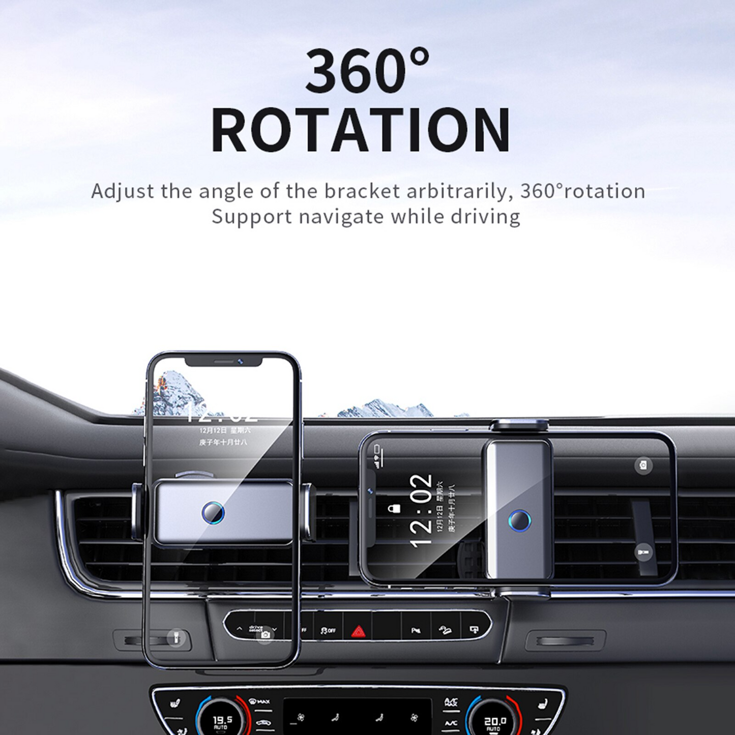 Universal 360 Degree Car Air Vent Phone Mount