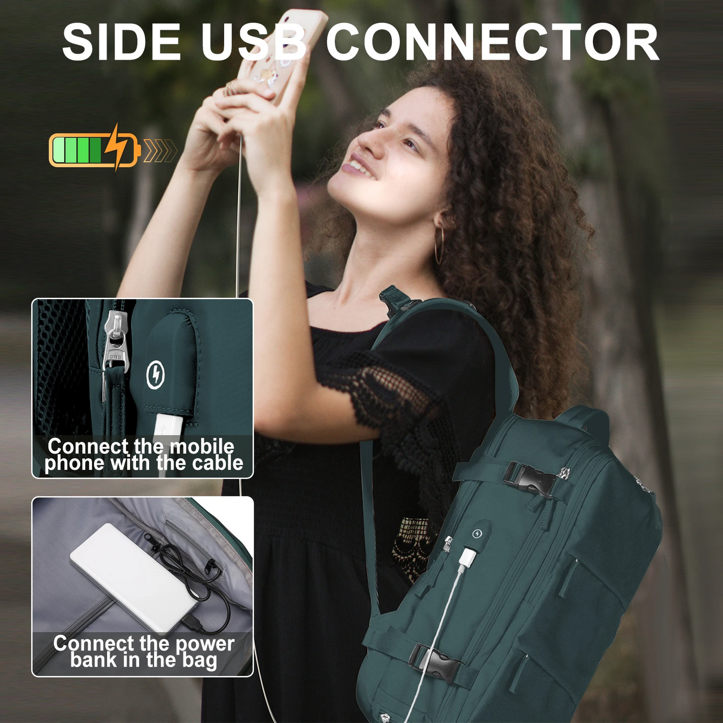 Durable Hiking Backpack with Built-in USB Port
