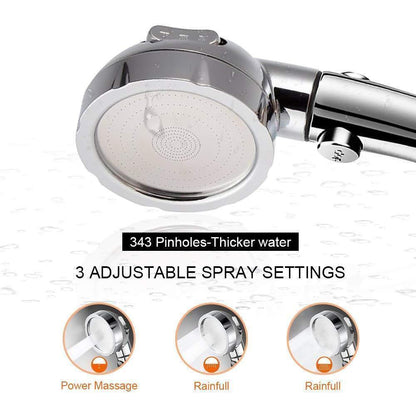 Powerful 3 Mode Water Boosting Shower Head