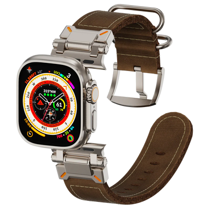 Rugged Genuine Leather Apple Watch Strap