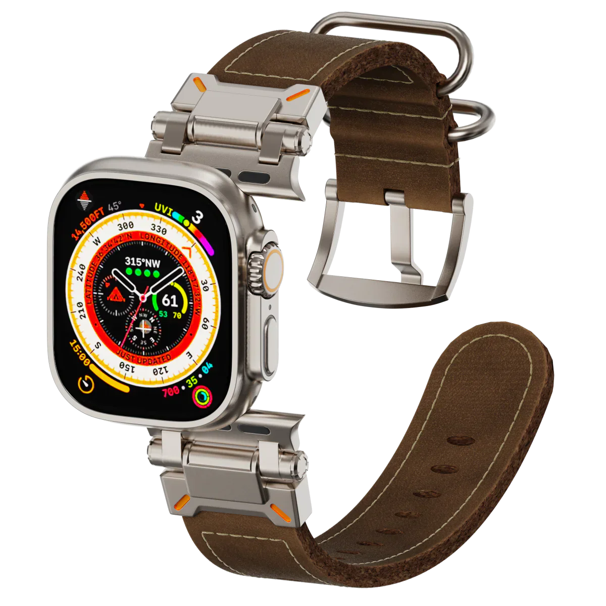 Rugged Genuine Leather Apple Watch Strap - Luxicro