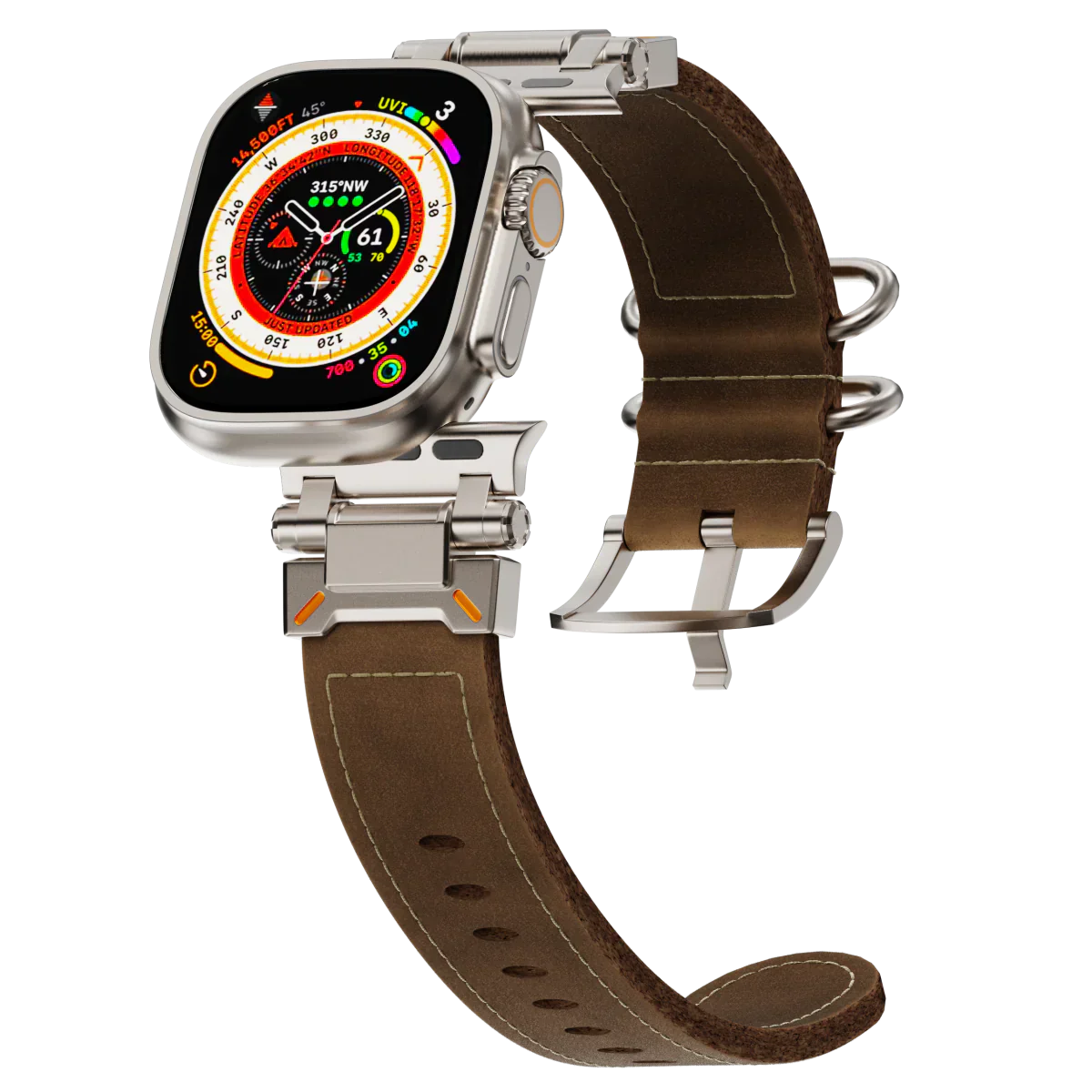 Rugged Genuine Leather Apple Watch Strap