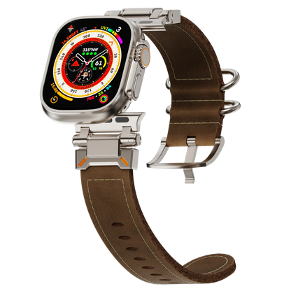 Rugged Genuine Leather Apple Watch Strap