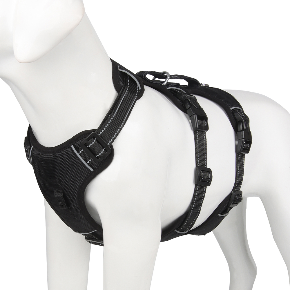 Safe Adjustable Dog Vest - Durable Reflective Harness