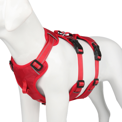 Safe Adjustable Dog Vest - Durable Reflective Harness