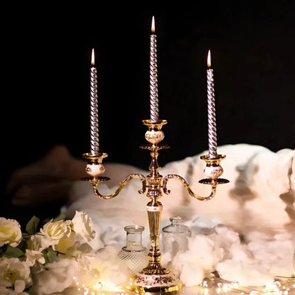 Elegant Gold Candle Holder