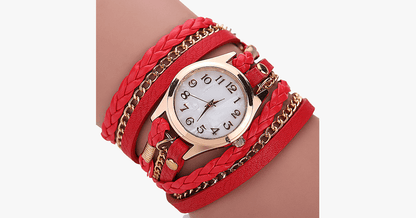 Luxury Gold Quartz Watch with Interchangeable Bands