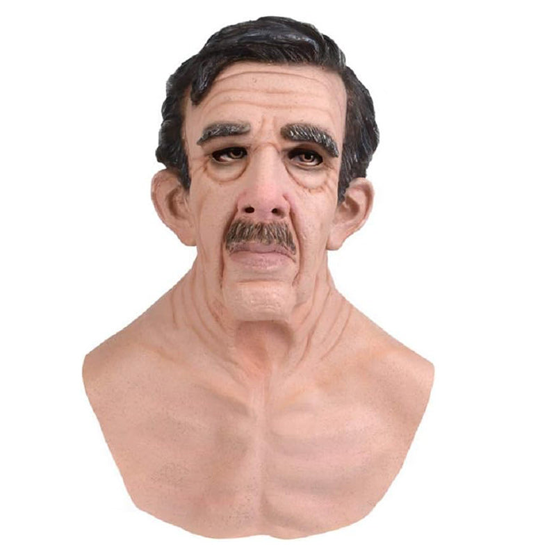 Authentic Rubber Costume Mask for Halloween Disguise