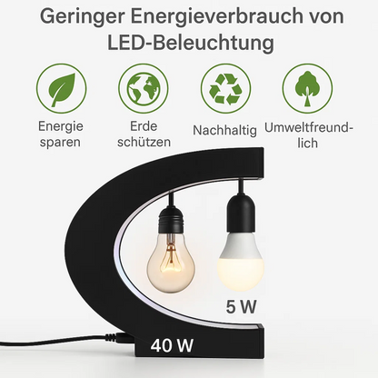 Sleek LED Globe Table Light with Metal Base