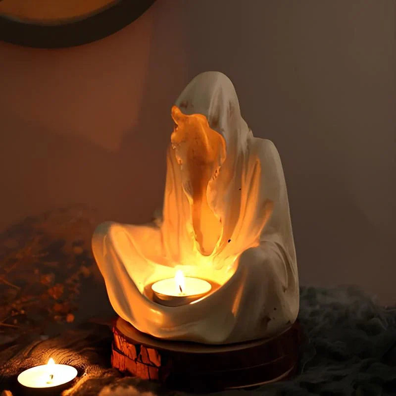Elegant Clear Candle Desk Holder