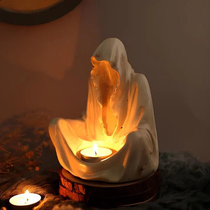Elegant Clear Candle Desk Holder