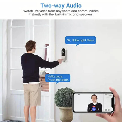 Wireless HD Security Doorbell with Night Vision