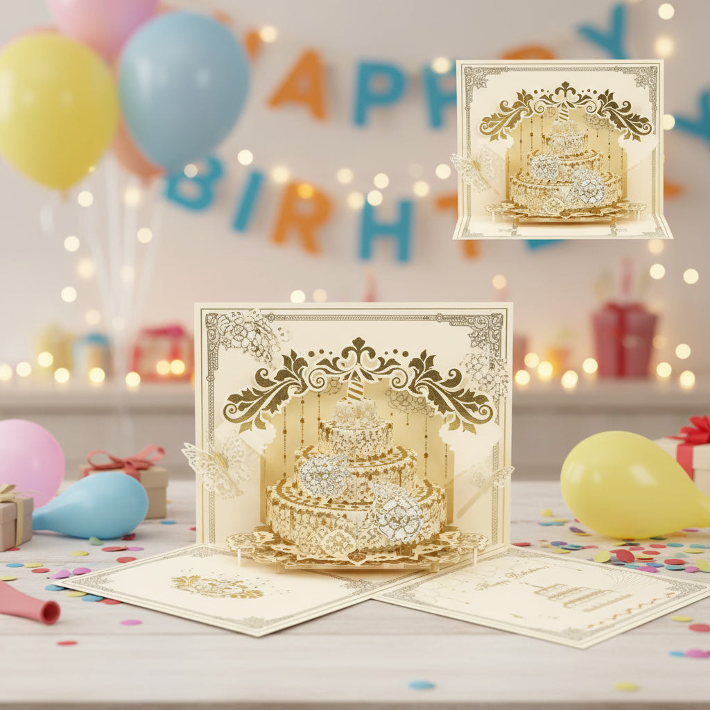Bright Pop Up Happy Birthday Card