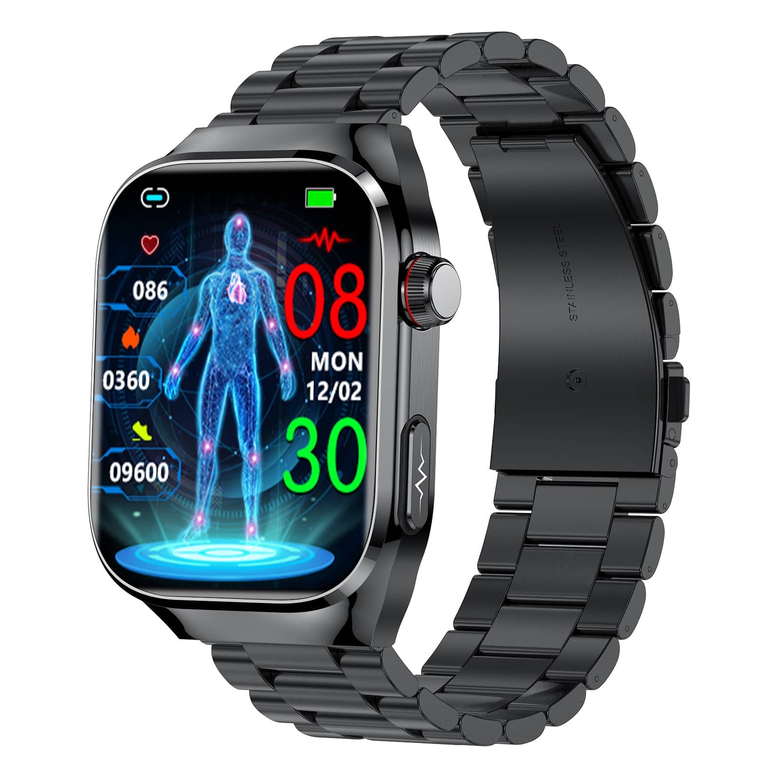 Advanced ECG Blood Pressure Monitor Smart Health Watch - Luxicro