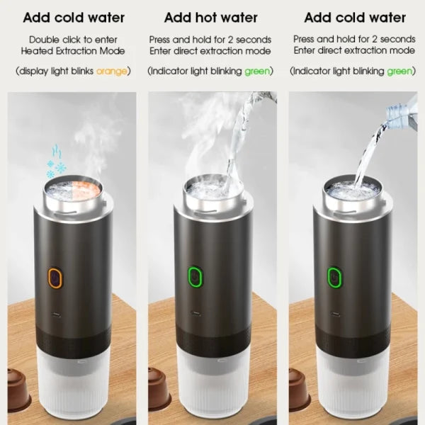 Compact Wireless Coffee Maker 3 in 1 Espresso Machine