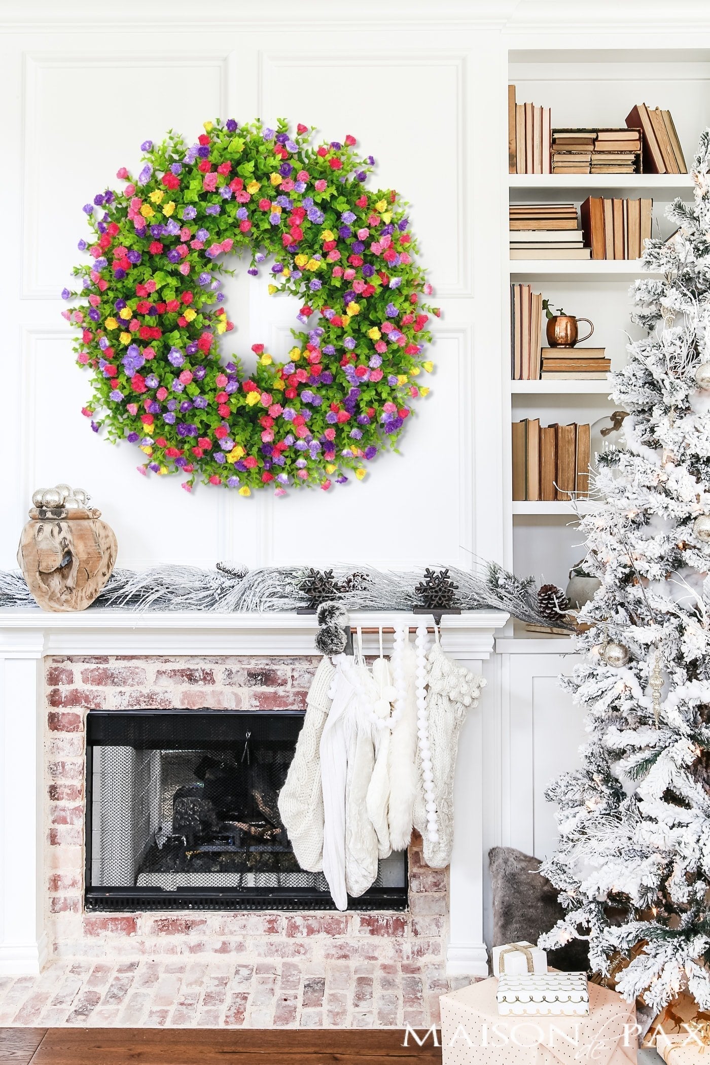 Beautiful Floral Spring Door Wreath