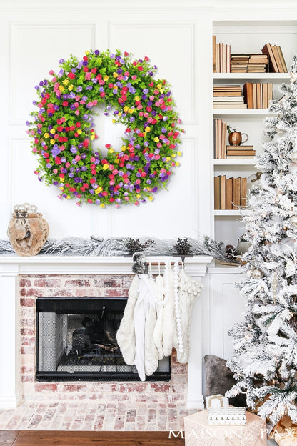 Beautiful Floral Spring Door Wreath