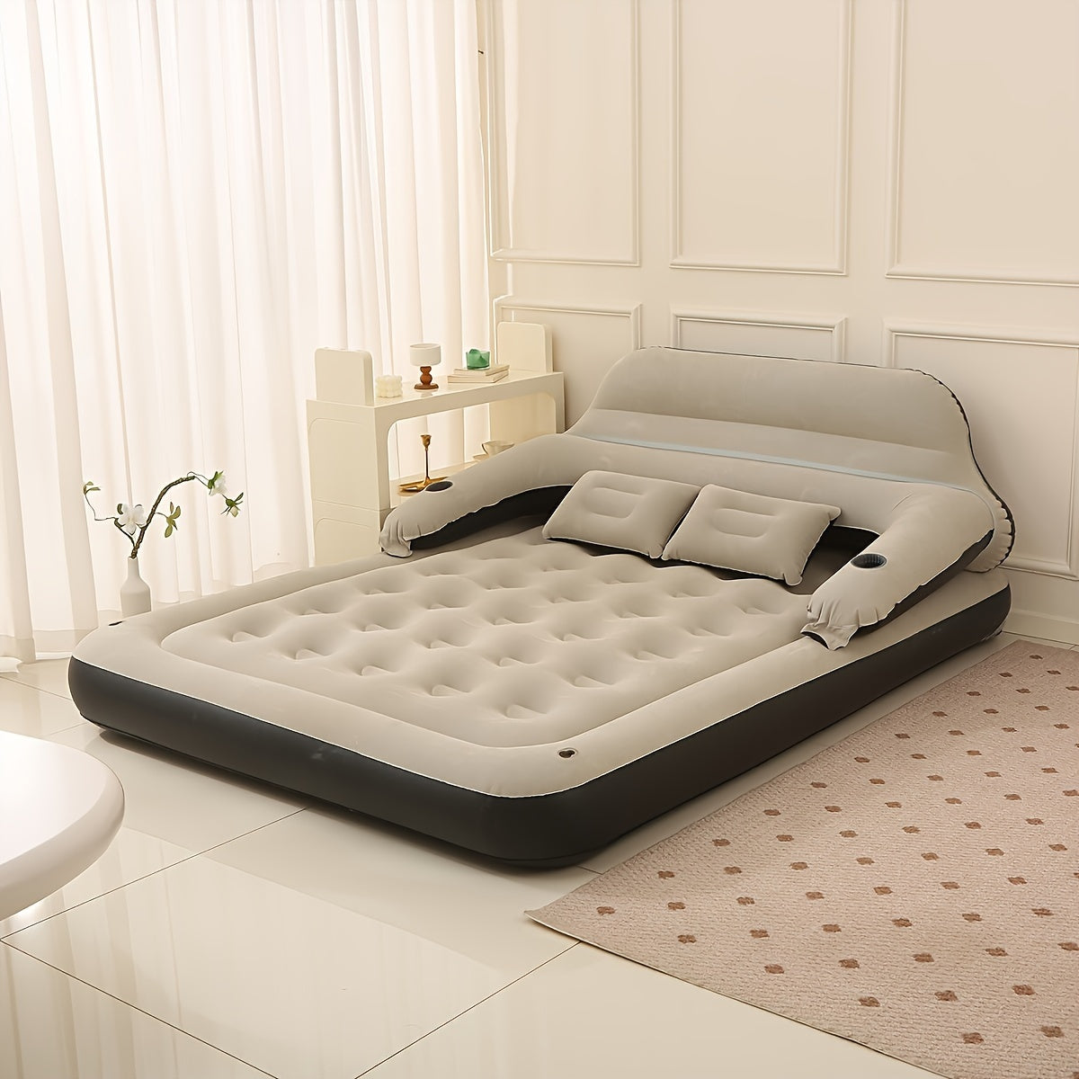 Comfortable Inflatable Bed with Back Support - Luxicro