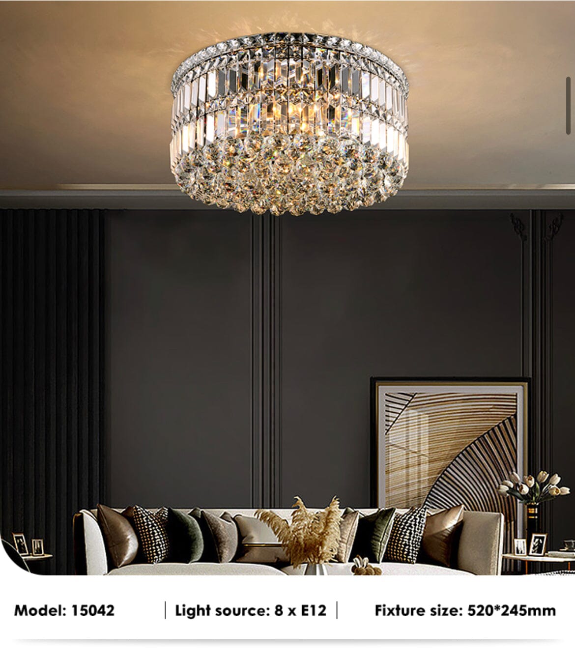 Luxurious Green Crystal Lighting Fixtures