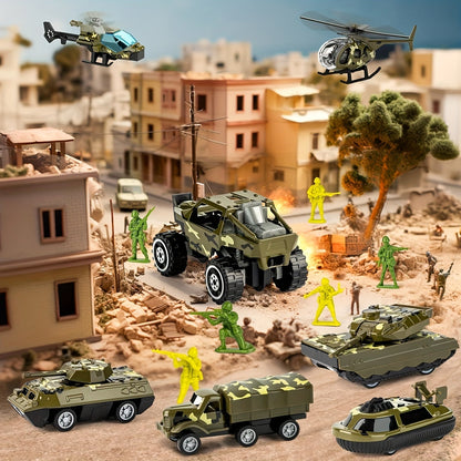 Ultimate Military Action Playset with 14 Vehicles