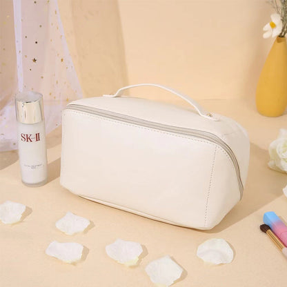 Small Genuine Leather Cosmetics Case - Luxicro