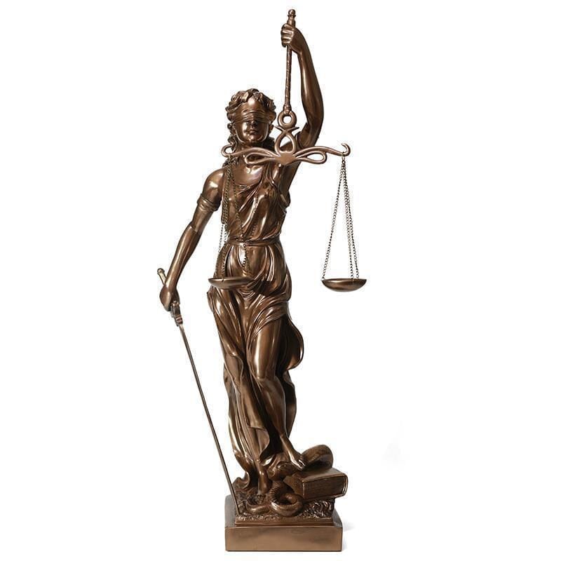 Elegant Female Justice Sculpture Figure