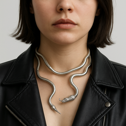 Trendy Snake Chain Double Layer Necklace