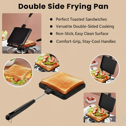 Easy Clean Double Sided Sandwich Maker Toaster