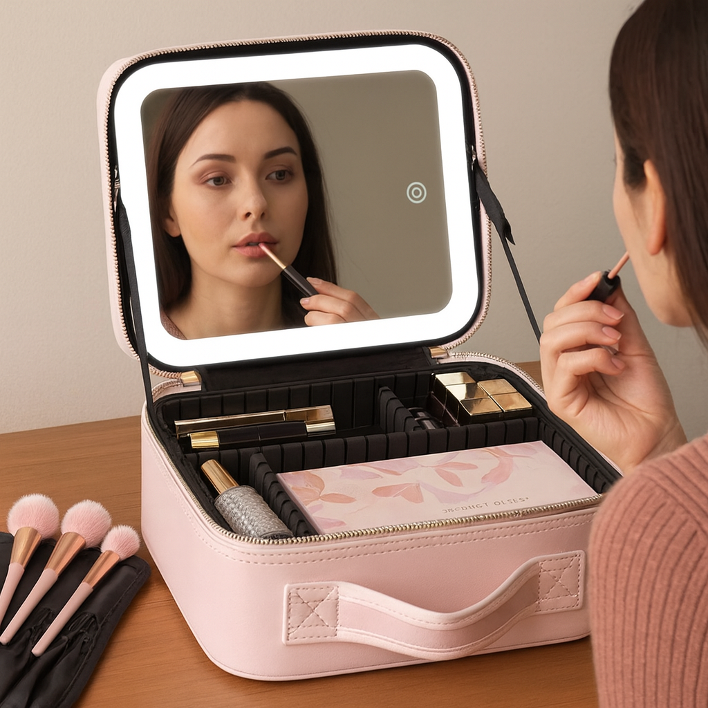 Travel LED Beauty Makeup Organizer Box - Luxicro