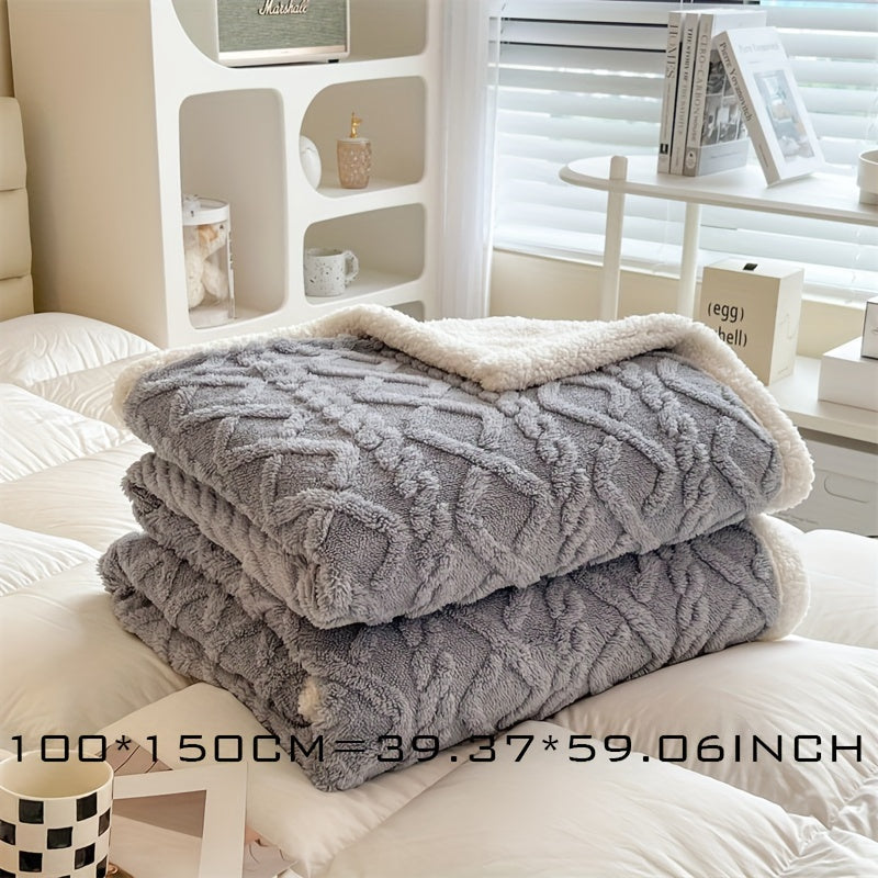 Cozy Soft Plush Reversible Winter Blanket