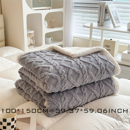 Cozy Soft Plush Reversible Winter Blanket