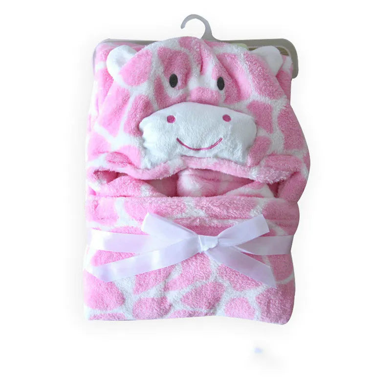 Cozy Kids Hooded Towel with Fun Animal Print