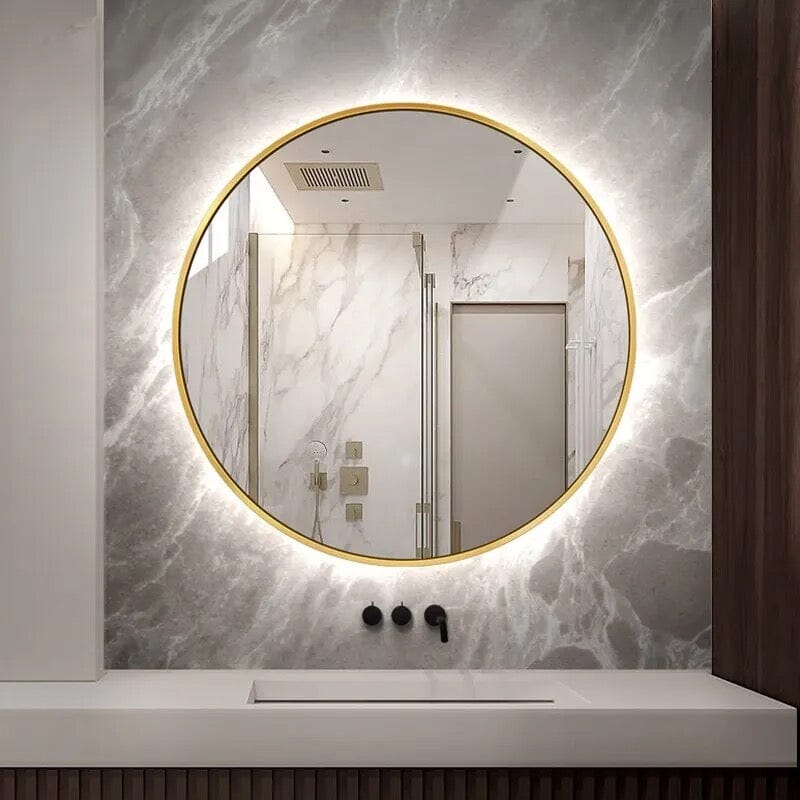 Round LED Illuminated Bathroom Mirror