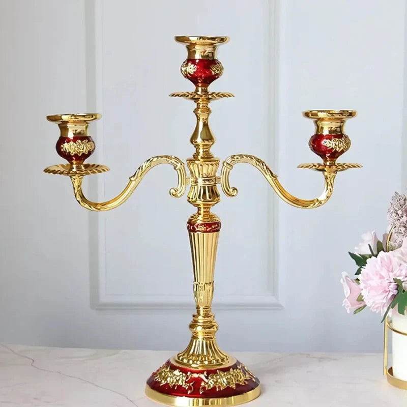 Elegant Gold Candle Holder