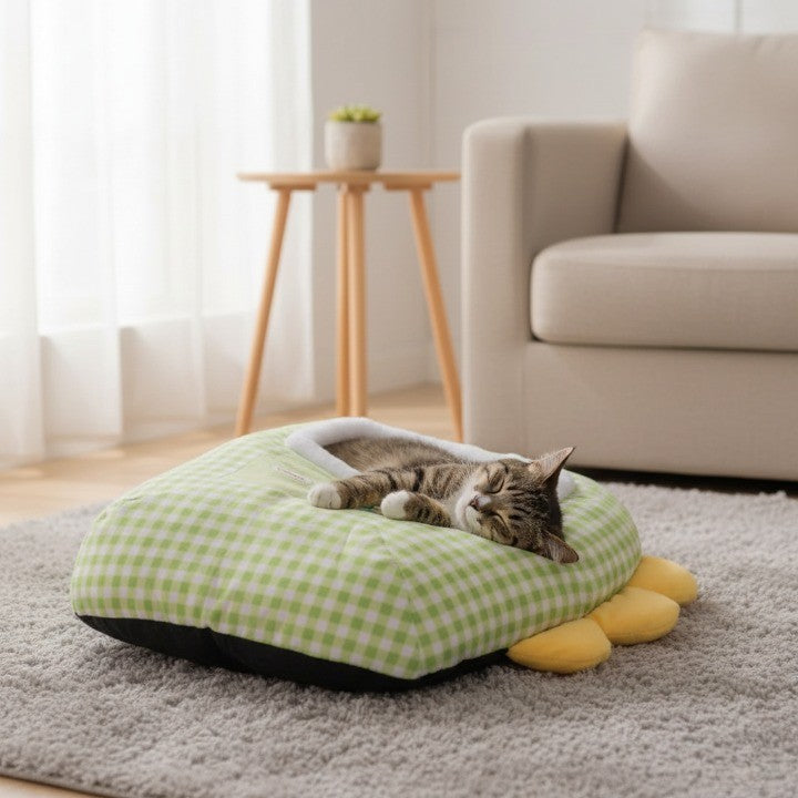 Cozy Plush Kitty Bed Hut