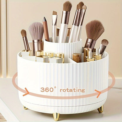 Rotating Makeup Storage 5 Compartment Cosmetic Holder