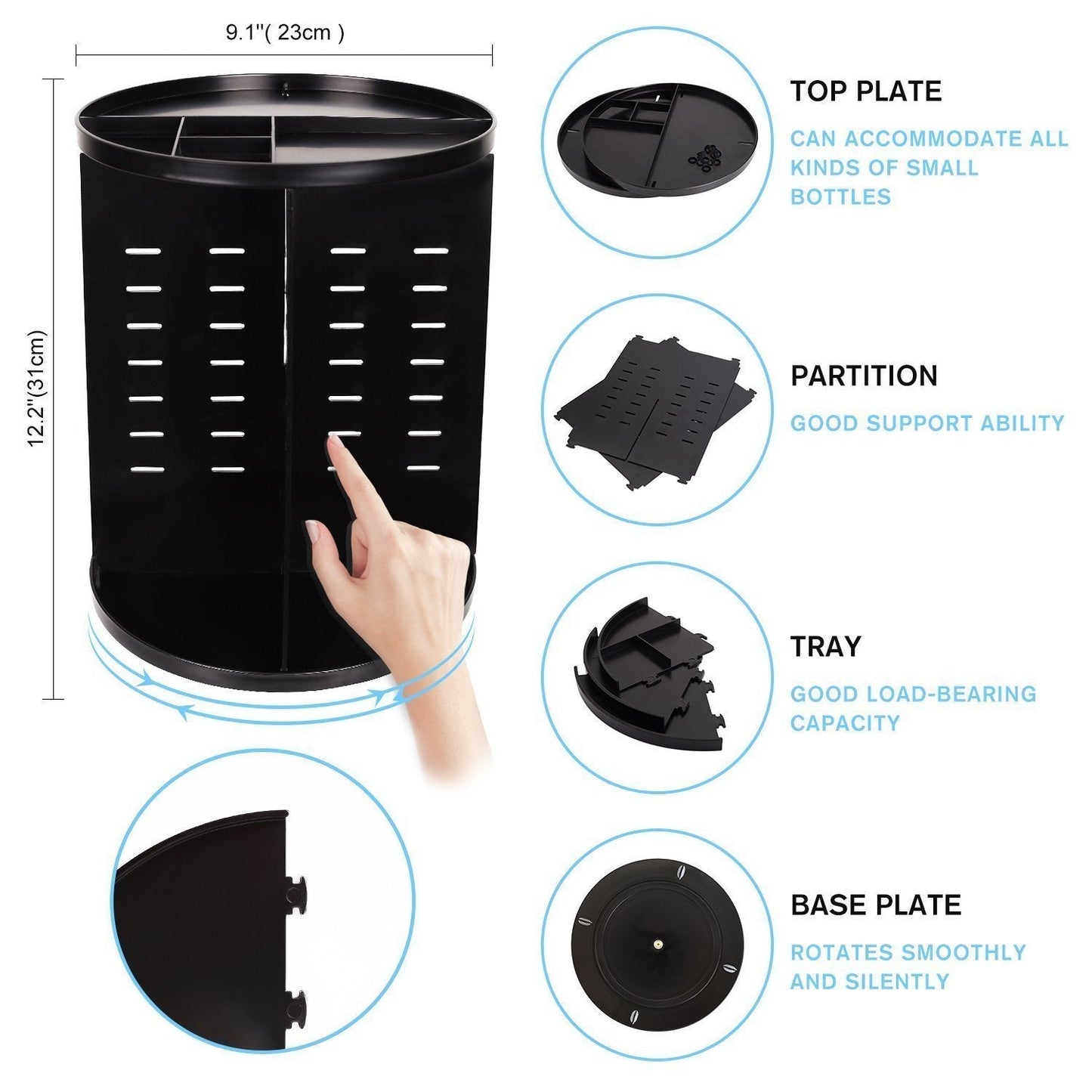 Spinning Desktop Storage Container