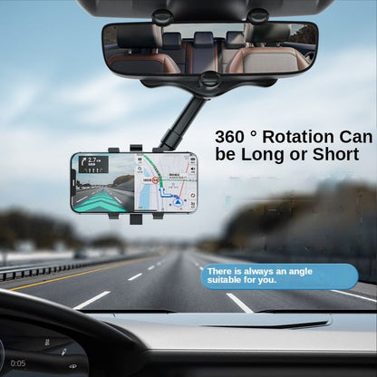 Premium 360° Car Phone Mount Rearview Mirror Holder