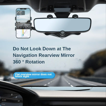 Premium 360° Car Phone Mount Rearview Mirror Holder