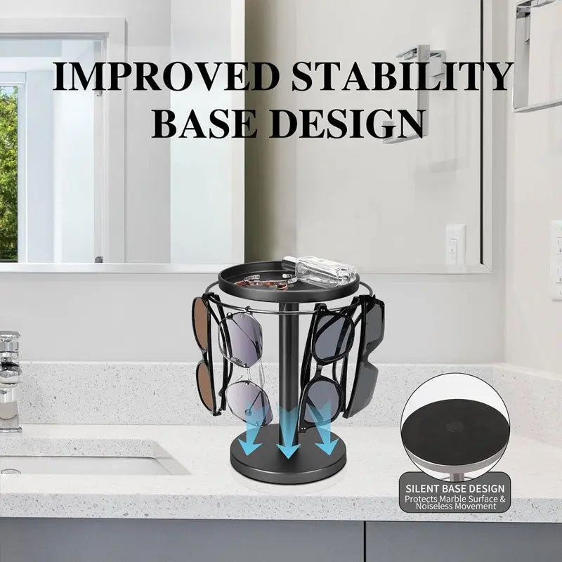 360 Degree Glasses Display Rack - Compact Office Holder