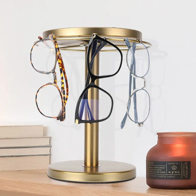 360 Degree Glasses Display Rack - Compact Office Holder - Luxicro