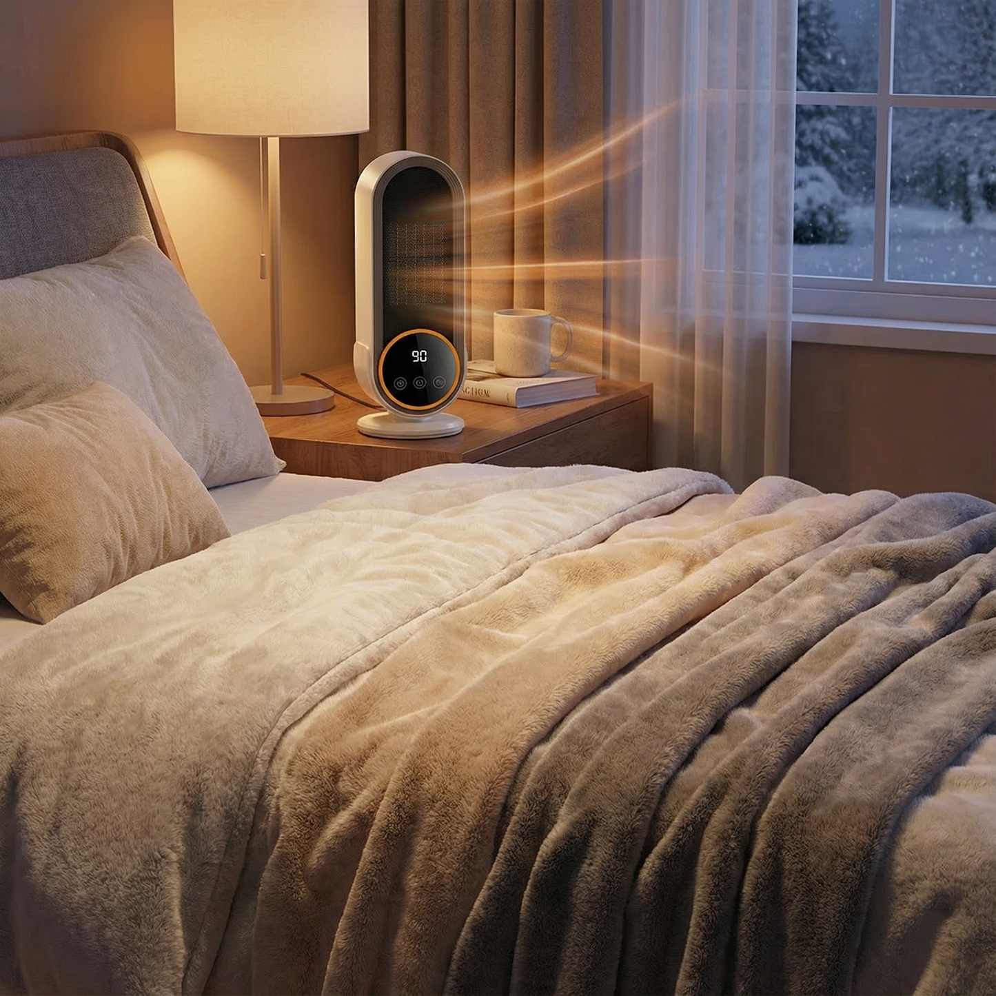 Compact Electric Portable Ceramic Heater with Quick Heat
