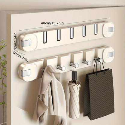 Simple Install 5 Hook Wall Mount Storage Rack - Luxicro