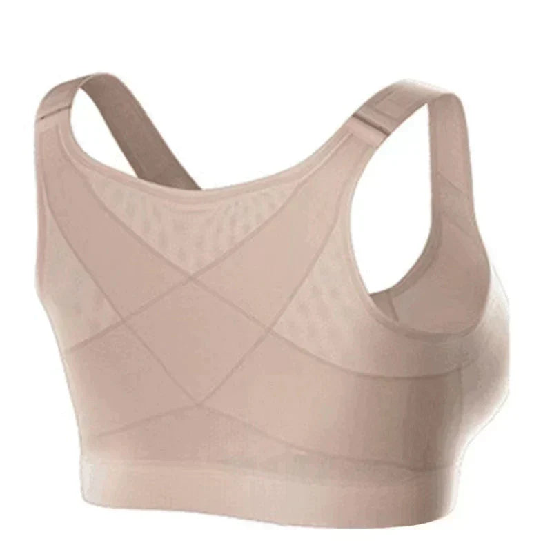 Supportive Athletic Bra with Customizable Straps
