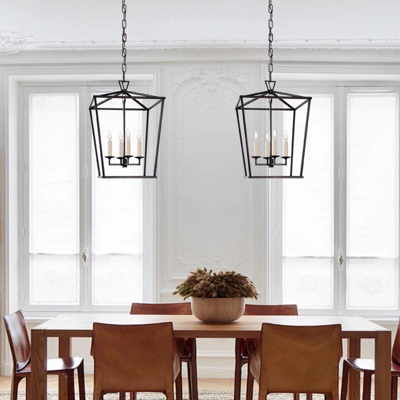 Vintage Metal Lantern Pendant Lighting for Dining Areas - Luxicro